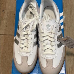 adidas Women’s Samba White Silver Sneakers